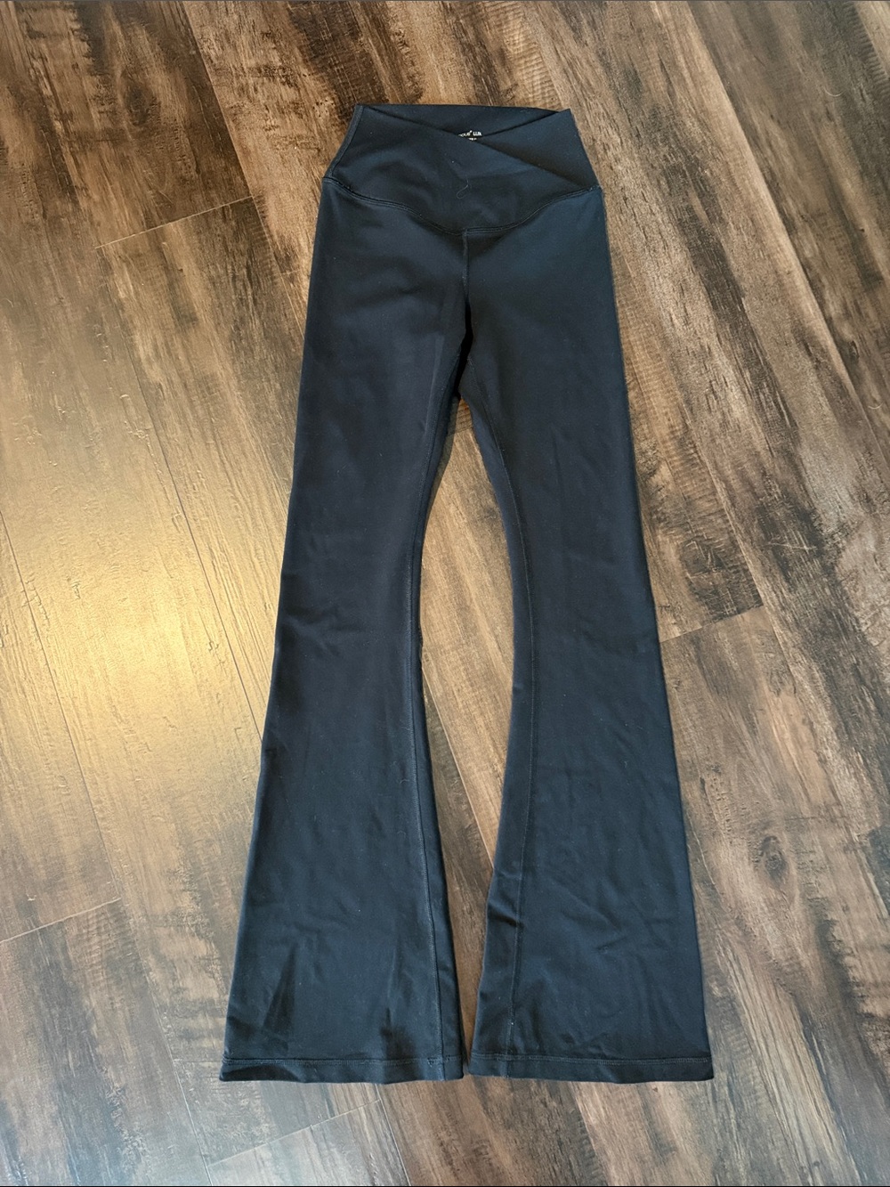 Yogalicious Lux Willow Crossover Flare Pants - Black